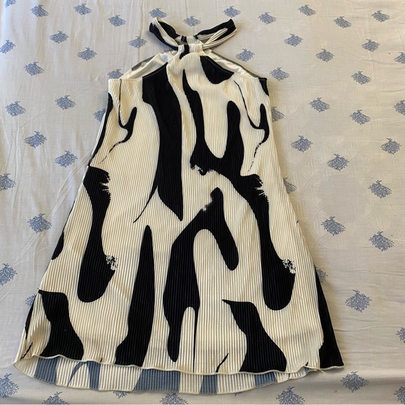 Women's Pleated Halter Mini Dress, Summer Beach Cocktail Dress Short Outfits - Picture 7 of 12